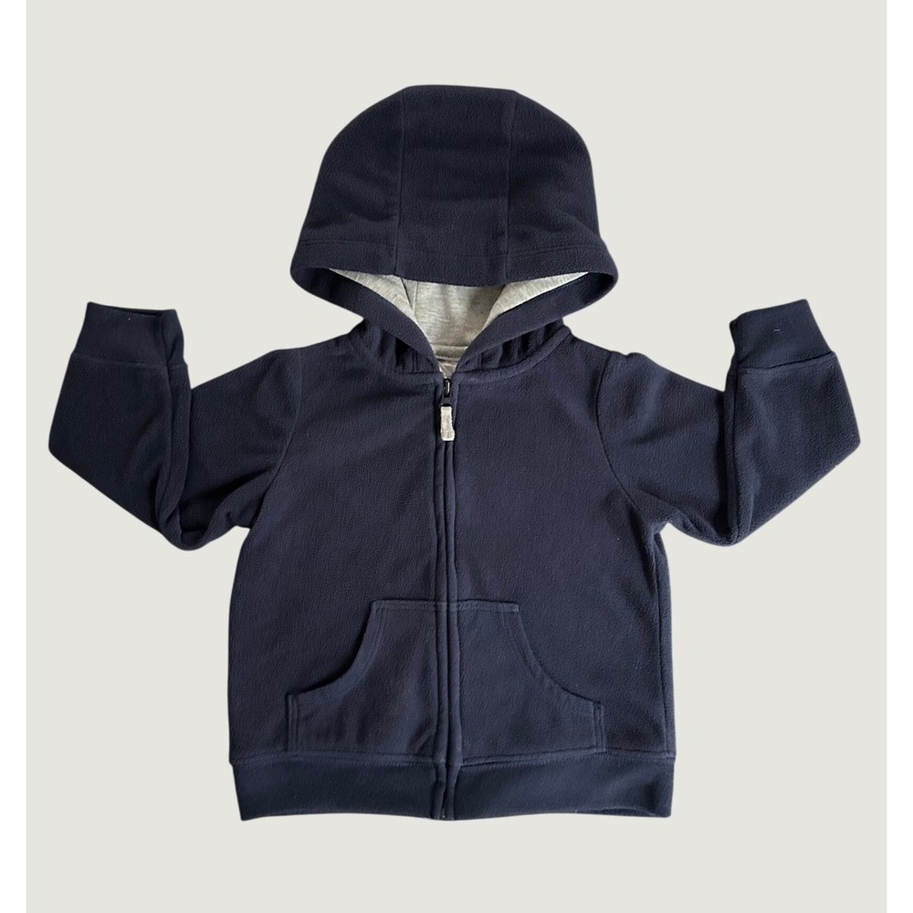 Simple Joys by Carters Navy Blue Fleece Full Zip Hoodie Toddler 18M 1485